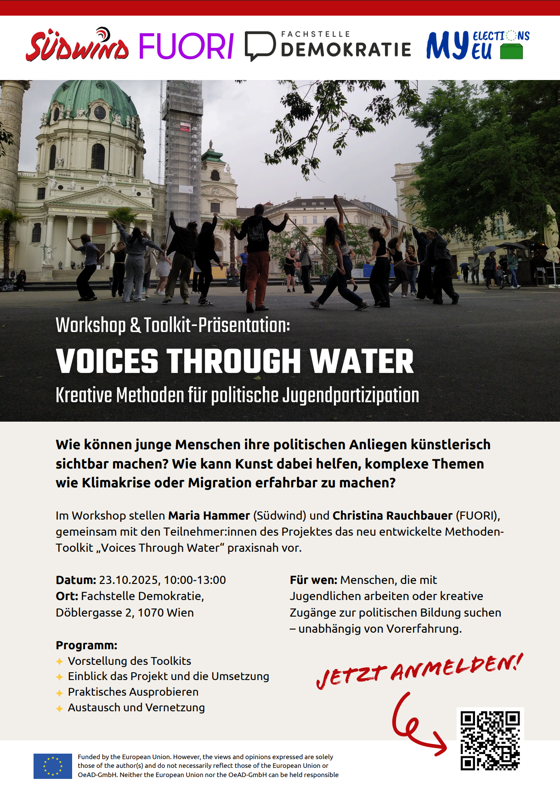 Workshop: Voices Through Water - Kreative Methoden für politische Jugendpartizipation